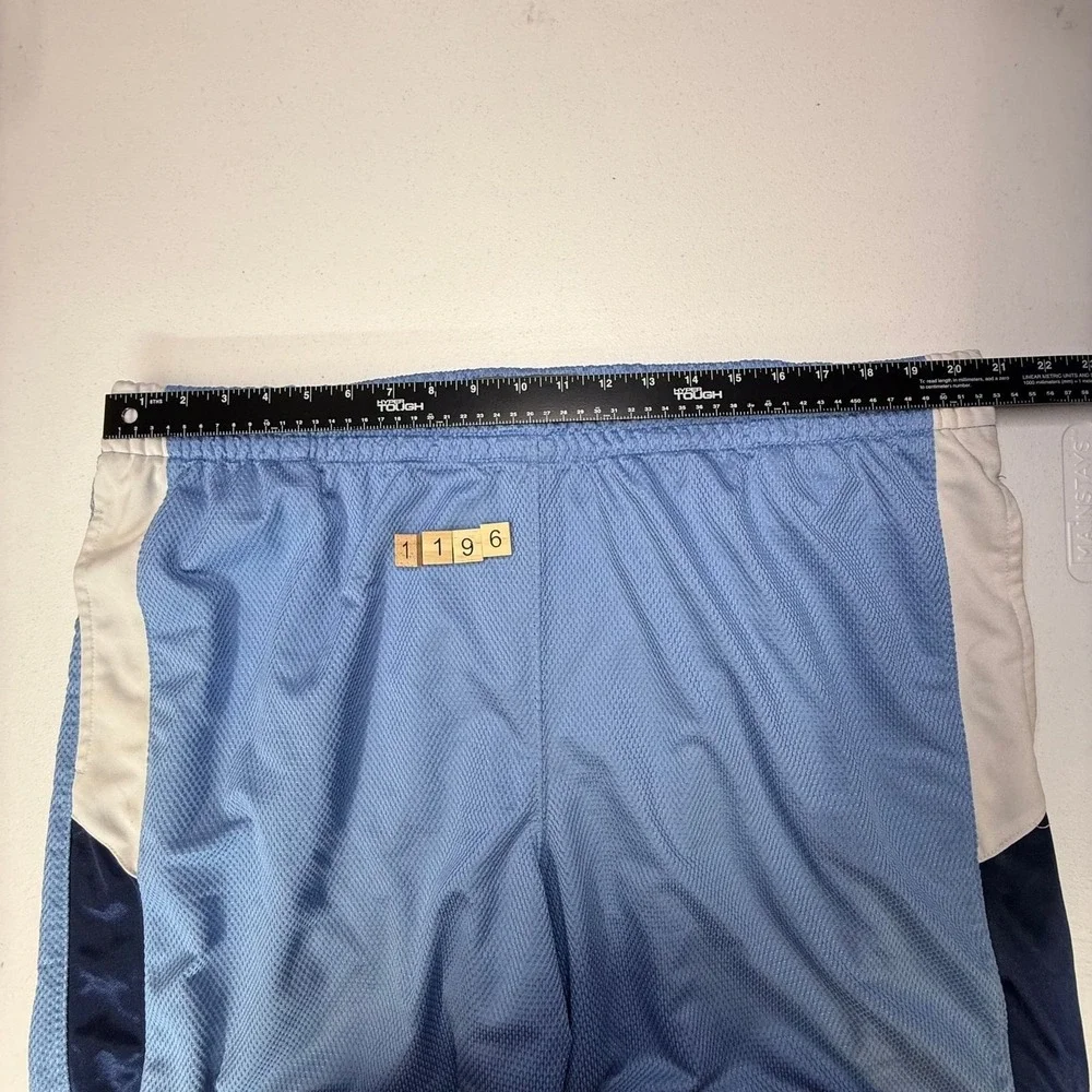 NBA Mens 2XL Basketball Shorts Light Blue Navy Mesh Athletic Colorblock -spot‎